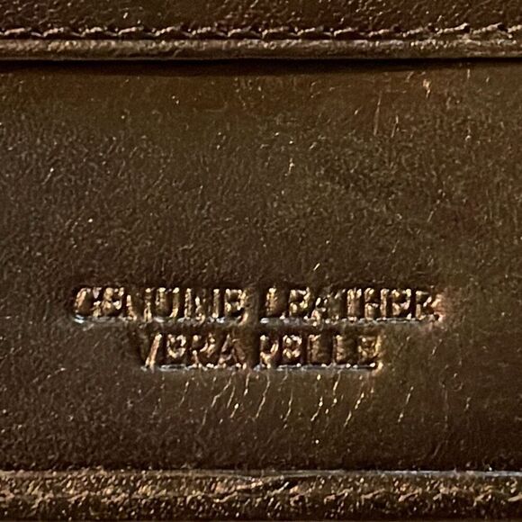 Vera Pelle Firenze Mens Genuine Leather Card Money Slot Bi-Fold Wallet Black - Picture 5 of 7